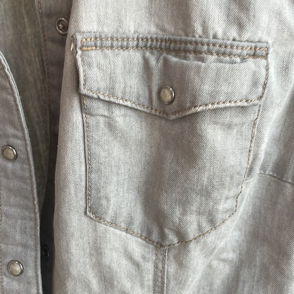 Denim snap up shirt - Picture 3 of 5